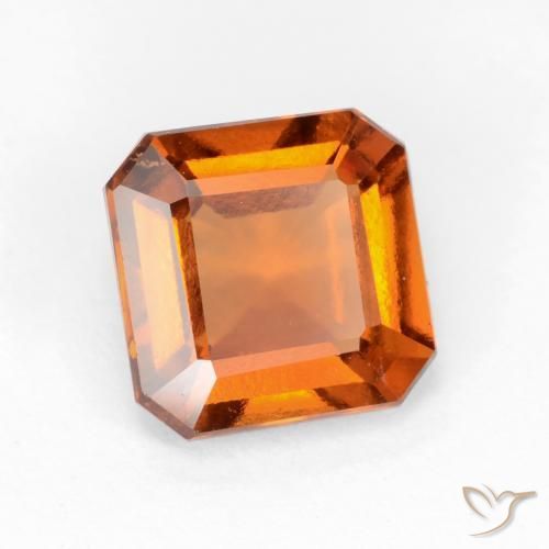 Granato hessonite Arancione scuro naturale da 1.72 ct, Ottagonale / Taglio smeraldo, VS