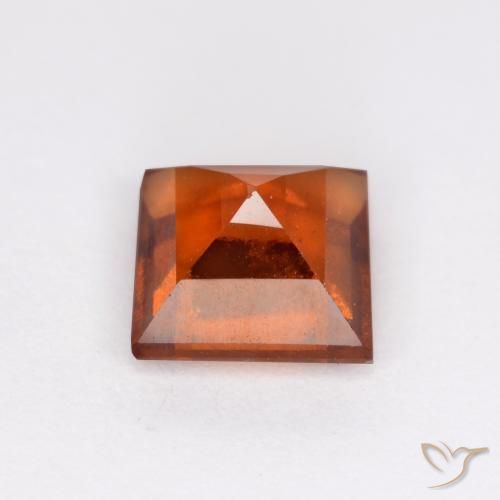 Granato hessonite Arancio Medio naturale da 1.34 ct, Quadrato, VS-SI