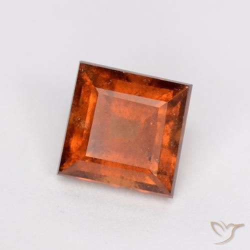 Granato hessonite Arancione scuro naturale da 1.64 ct, Quadrato, SI