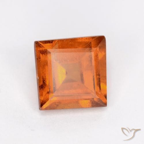 Granato hessonite Arancione scuro naturale da 1.28 ct, Quadrato, SI