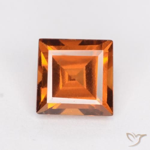 1.40ct Naturale Arancio Medio Granato hessonite, Quadrato, VS