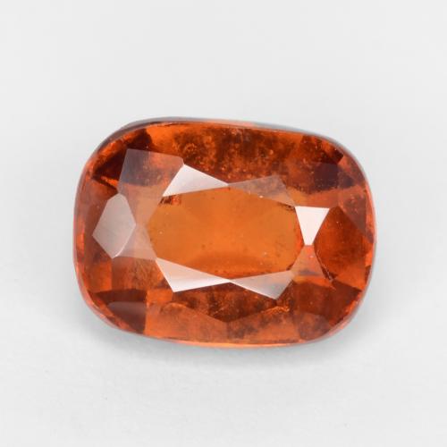 Granato essonite naturale arancione da 2,14 ct, taglio a cuscino, VS-SI