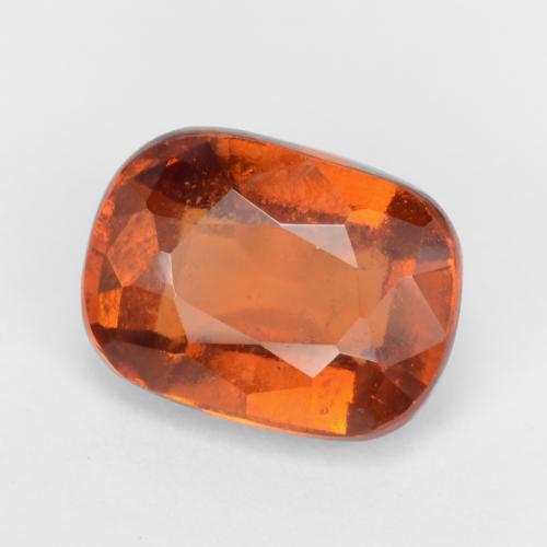 Granato essonite naturale arancione da 2,14 ct, taglio a cuscino, VS-SI