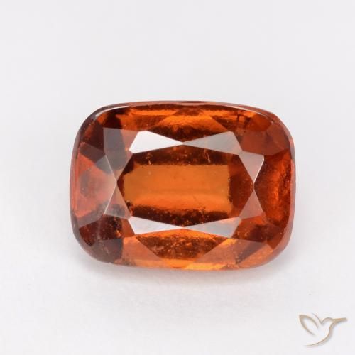2.41ct Naturale Arancione scuro Granato hessonite, Cuscino, VS-SI