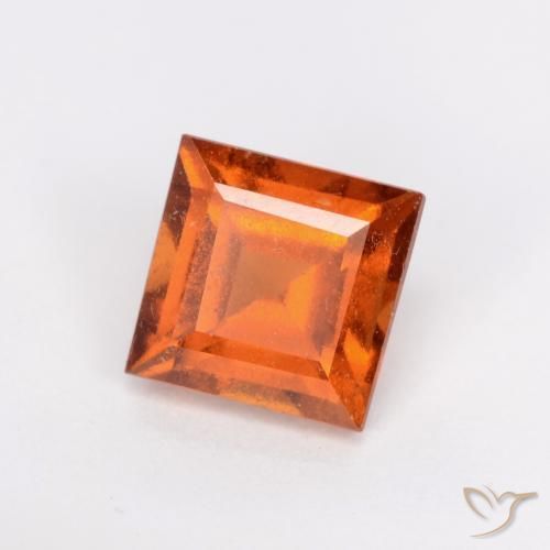 Granato hessonite Arancione scuro naturale da 1.43 ct, Quadrato, SI