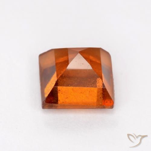 Granato hessonite Arancione scuro naturale da 1.57 ct, Quadrato, VS-SI