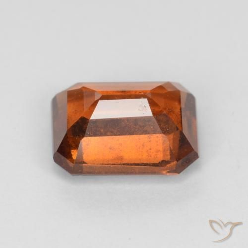 Granato hessonite Arancio Medio naturale da 1.61 ct, Ottagonale / Taglio smeraldo, VS-SI