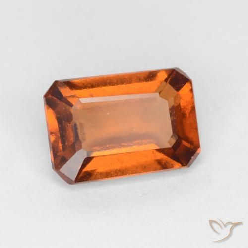 Granato hessonite Arancione scuro naturale da 1.35 ct, Ottagonale / Taglio smeraldo, VS