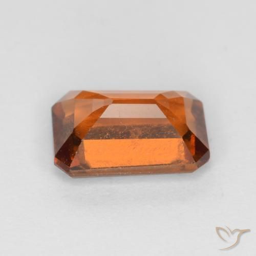 Granato hessonite Arancione scuro naturale da 1.35 ct, Ottagonale / Taglio smeraldo, VS