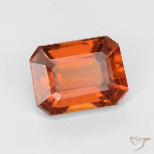 Granato hessonite Arancione scuro naturale da 1.67 ct, Ottagonale / Taglio smeraldo, VS-SI