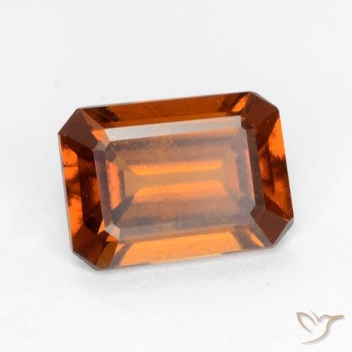 Granato hessonite Arancione scuro naturale da 1.61 ct, Ottagonale / Taglio smeraldo, VS