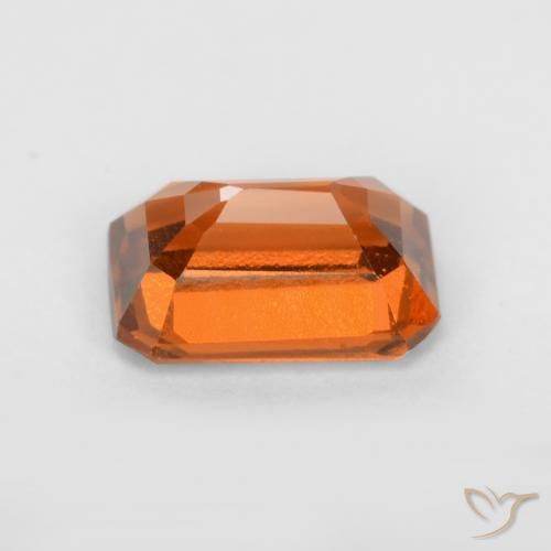 Granato hessonite Arancio medio-scuro naturale da 1.37 ct, Ottagonale / Taglio smeraldo, VS