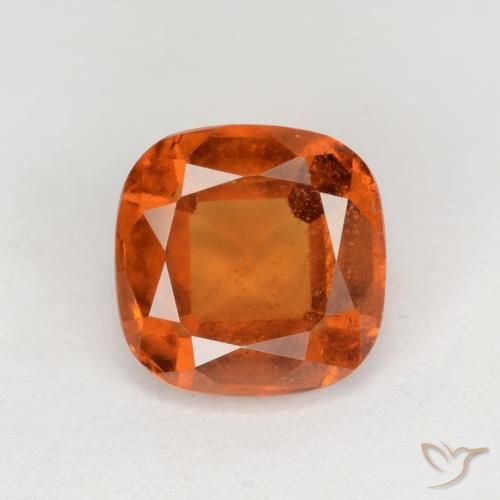 1.72ct Naturale Arancione Ambra Granato hessonite, Cuscino, VS-SI