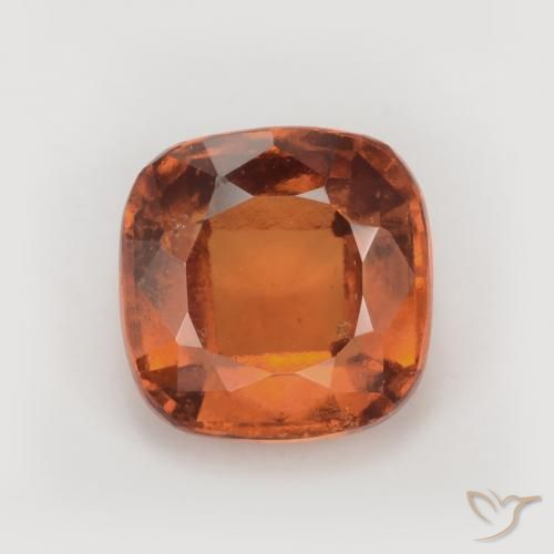 1.90ct Naturale Arancione rossastra Granato hessonite, Cuscino, VS-SI