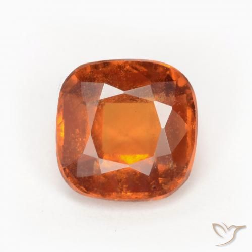 1.81ct Naturale Arancione scuro Granato hessonite, Cuscino, SI