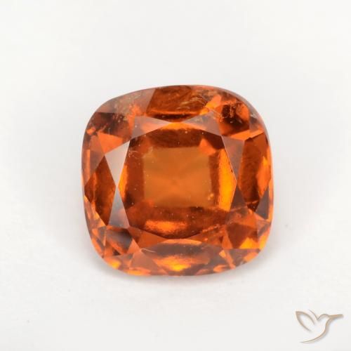 1.95ct Naturale Arancione scuro Granato hessonite, Cuscino, SI