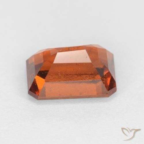 Granato hessonite Arancione scuro naturale da 1.35 ct, Ottagonale / Taglio smeraldo, VS-SI