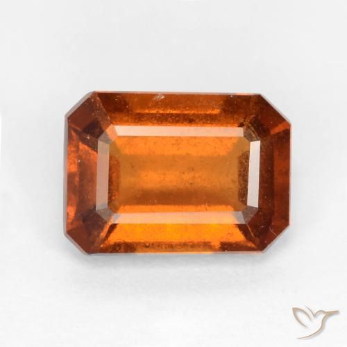 Granato hessonite Arancione scuro naturale da 1.77 ct, Ottagonale / Taglio smeraldo, SI