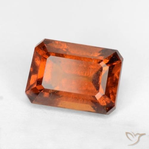 Granato hessonite Arancione scuro naturale da 1.44 ct, Ottagonale / Taglio smeraldo, SI