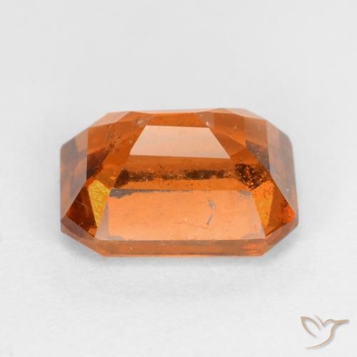Granato hessonite Arancio medio-scuro naturale da 1.66 ct, Ottagonale / Taglio smeraldo, SI