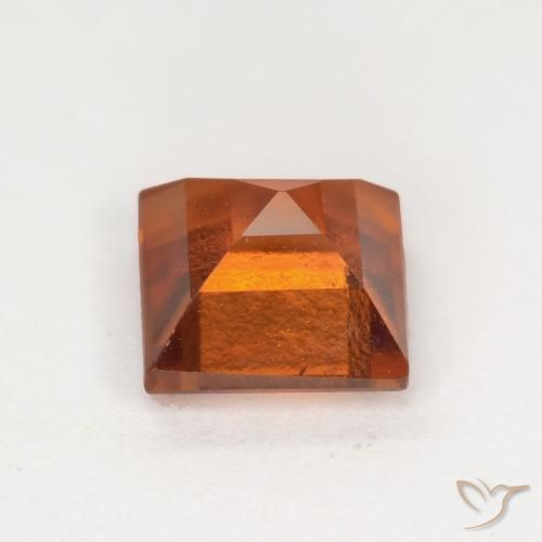 Granato hessonite Arancione rossastra naturale da 1.53 ct, Quadrato, VS