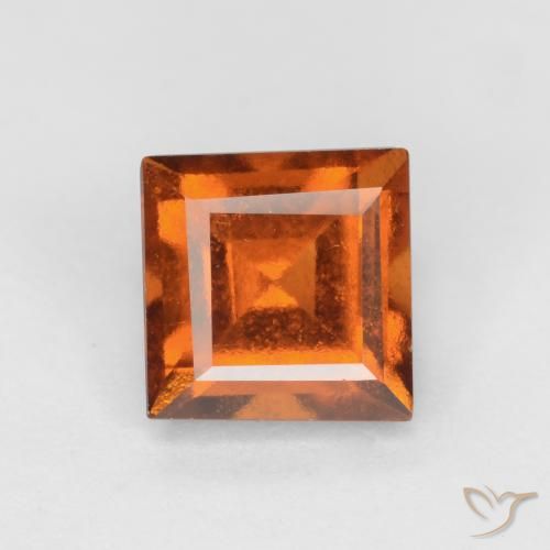 1.53ct Naturale Arancio medio-scuro Granato hessonite, Quadrato, VS