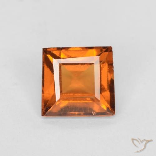 0.99ct Naturale Arancio Medio Granato hessonite, Quadrato, VS