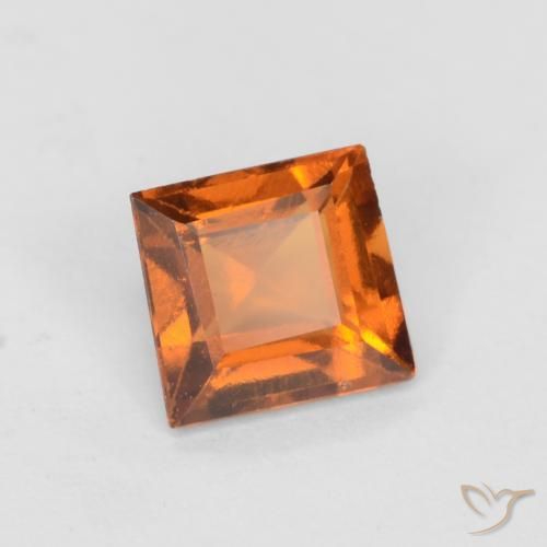 Granato hessonite Arancio Medio naturale da 0.99 ct, Quadrato, VS