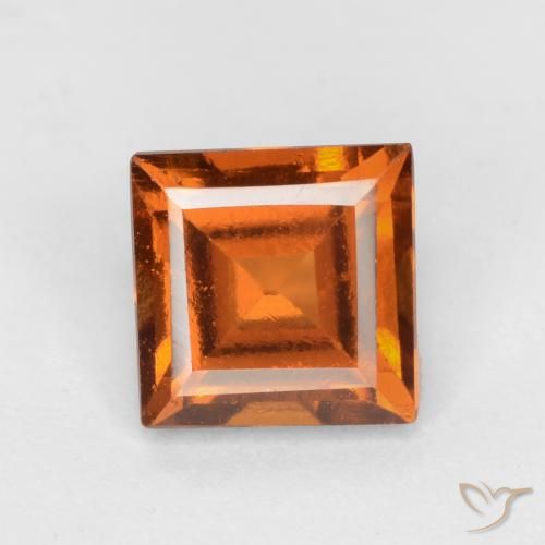 1.37ct Naturale Arancione scuro Granato hessonite, Quadrato, VS