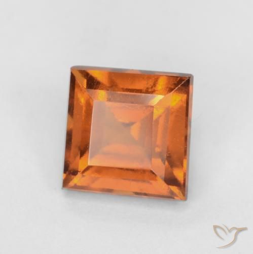 Granato hessonite Arancione scuro naturale da 1.52 ct, Quadrato, VS