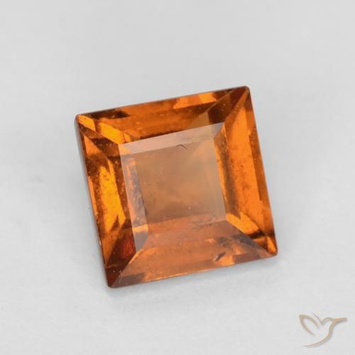 Granato hessonite Arancione scuro naturale da 1.42 ct, Quadrato, SI
