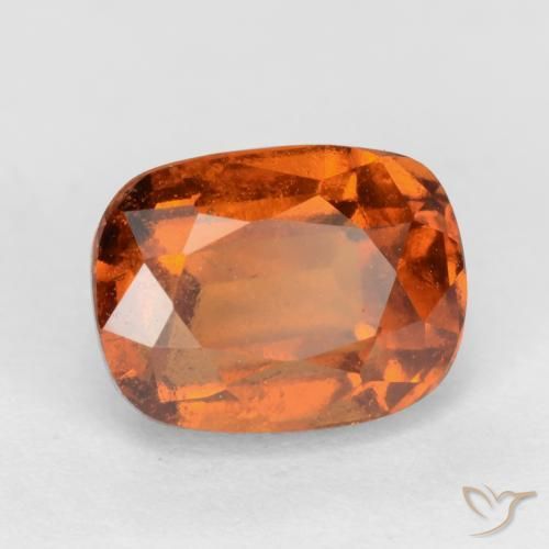 Granato hessonite Arancione scuro naturale da 2.46 ct, Cuscino, VS-SI