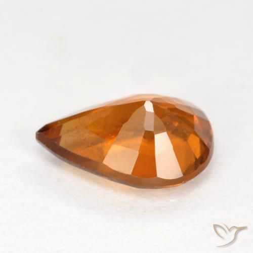 Granato essonite naturale arancione da 1,22 ct, taglio a pera, VS-SI