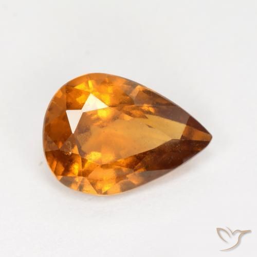 Granato hessonite Arancio Medio naturale da 1.20 ct, Forma a pera, VS-SI