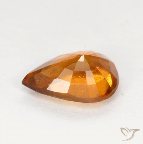 Granato hessonite Arancio Medio naturale da 1.20 ct, Forma a pera, VS-SI