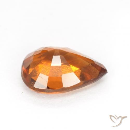Granato hessonite Arancia Terrosa naturale da 1.20 ct, Forma a pera, VS-SI