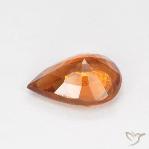 Granato hessonite Arancione scuro naturale da 1.17 ct, Forma a pera, VS-SI