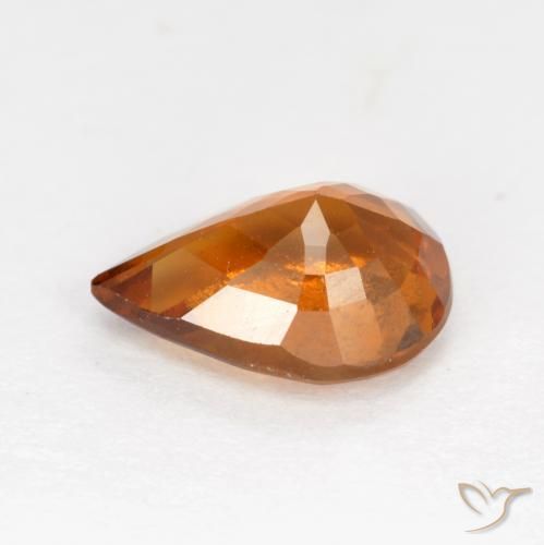 Granato hessonite Arancio medio-scuro naturale da 1.14 ct, Forma a pera, VS-SI