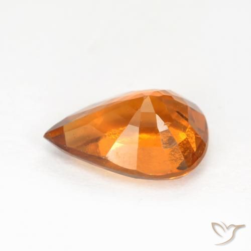 Granato hessonite Arancia Terrosa naturale da 1.21 ct, Forma a pera, VS-SI