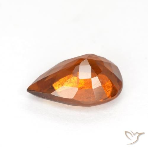Granato hessonite Arancio medio-scuro naturale da 1.15 ct, Forma a pera, VS-SI