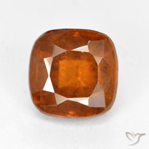 2.29ct Naturale Arancio medio-scuro Granato hessonite, Cuscino, VS-SI