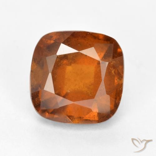 2.05ct Naturale Arancio medio-scuro Granato hessonite, Cuscino, VS-SI, Photo A