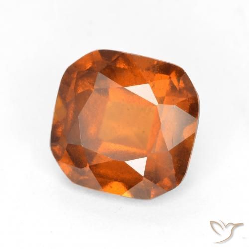 Granato hessonite Arancione scuro naturale da 1.65 ct, Ottagonale / Taglio smeraldo, VS-SI