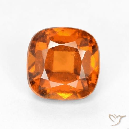 2.10ct Naturale Arancio Medio Granato hessonite, Cuscino, VS