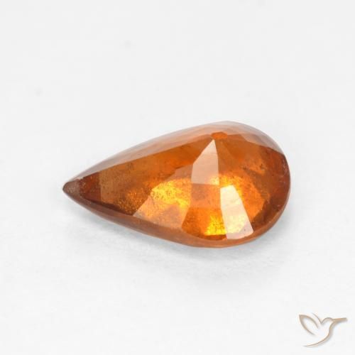 Granato hessonite Arancio medio-scuro naturale da 1.11 ct, Forma a pera, SI