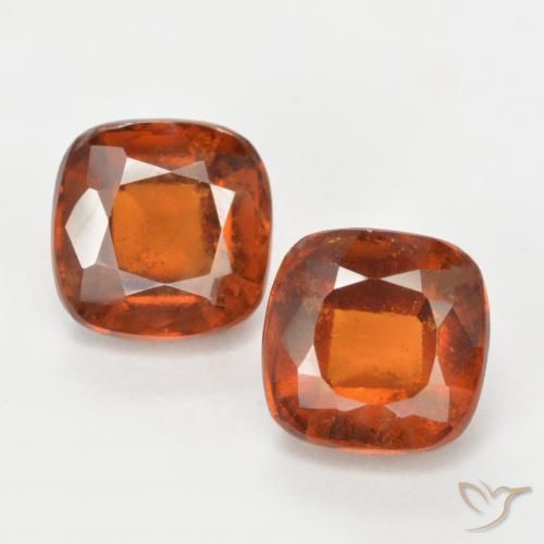 4.62ctw Naturale Arancio Medio Granato hessonite, Cuscino, VS-SI