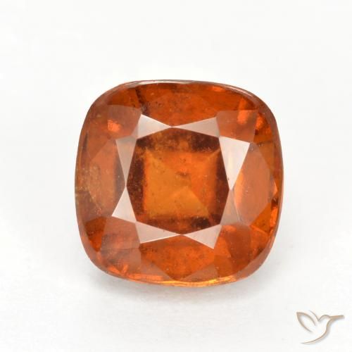 2.51ct Naturale Arancione Ambra Granato hessonite, Cuscino, VS-SI