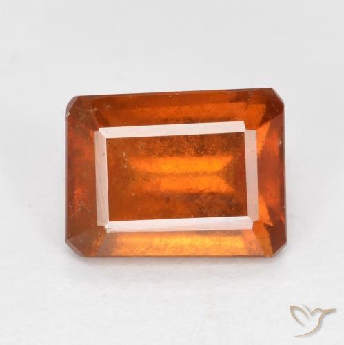 1.93ct Naturale Arancione scuro Granato hessonite, Taglio smeraldo, SI