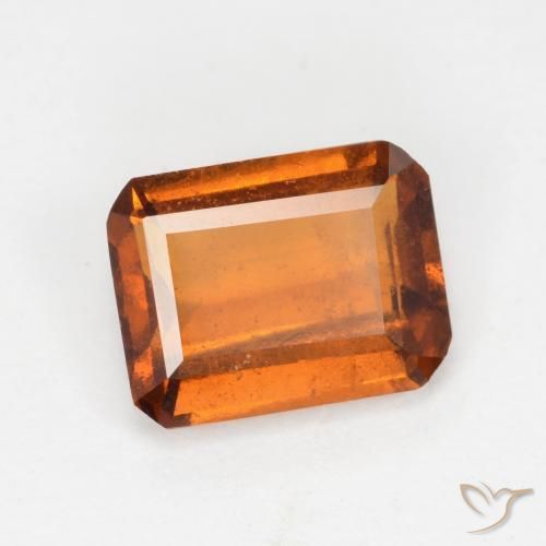 Granato hessonite Arancione scuro naturale da 1.45 ct, Ottagonale / Taglio smeraldo, SI