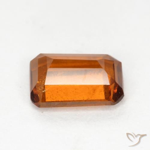 Granato hessonite Arancione scuro naturale da 1.45 ct, Ottagonale / Taglio smeraldo, SI